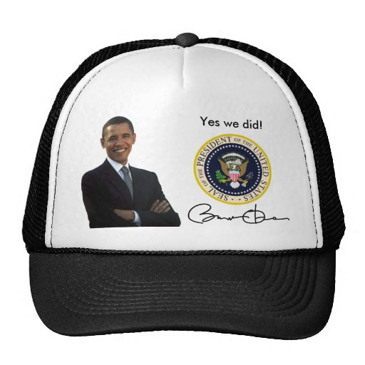Obama Yes We Did - Baseball Cap Hats