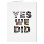Obama: Yes We Did Newspaper Collage cards