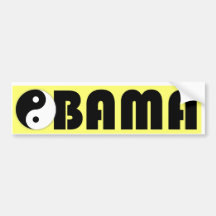 OBAMA, YIN YANG BUMPER STICKERS