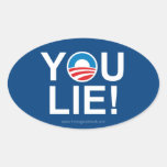 Obama You Lie -- Antiobama Oval Stickers