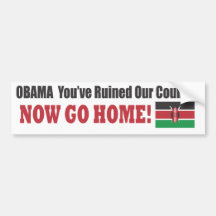OBAMA You've Ruined Our Country - Now Go Home! Bumper Sticker
