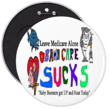 Obamacare and Babyboomers Buttons