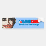 Obamacare - courbure plus d'et toux autocollants pour voiture
