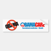 Obamacare - Socialized medicine = death Bumper Sticker