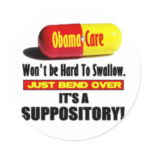 ObamaCare - Suppository Round Stickers