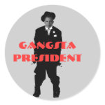 obamagangsta, Gangsta President Round Stickers