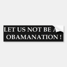 Obamanation ! autocollant pour voiture