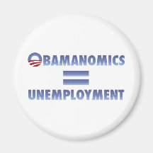 Obamanomics Equals Unemployment Fridge Magnet