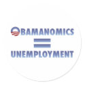 Obamanomics Equals Unemployment stickers