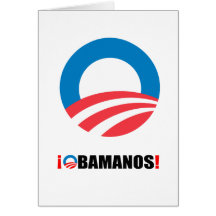 OBAMANOS GREETING CARD
