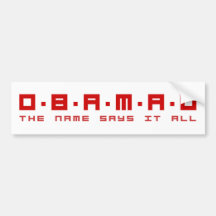 OBAMAO BUMPER STICKERS