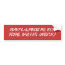 Obama's Alliances are with people,... - Customized Bumper Sticker