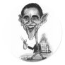 Obama's Caricature Sticker