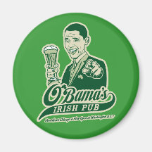 Obama's Irish Pub Fridge Magnets