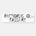 Obama's Rhetoric of Failure (in white) Bumper Stickers