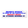 OBAMA'S SPEECH IN FRONT OF THE CONSTITUTION... BUMPER STICKERS