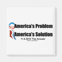 Obama's the Problem-Romney's the Solution Magnet