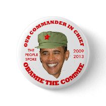 OBAMIE THE COMMIE PINBACK BUTTON