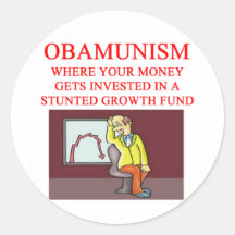 OBAMUNISM ROUND STICKER