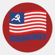 Obamunist Flag Stickers