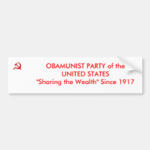 OBAMUNIST PARTY BUMPER STICKER