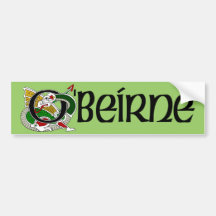 O'Beirne Celtic Dragon Bumper Sticker
