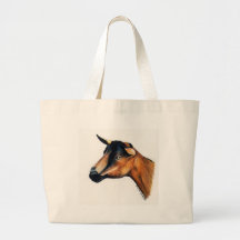 "Oberhasli Goat" Animal Art Tote Bag