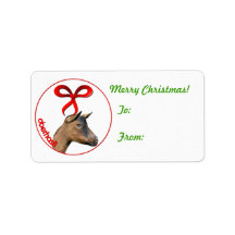 Oberhasli Goat Christmas Gift Tag Sticker Address Label