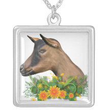 Oberhasli Goat Floral  Necklace