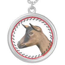 Oberhasli Goat  Hearts and Hooves Necklace