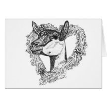 Oberhasli Head in Heart Card