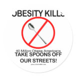 Obesity Kills stickers