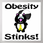 Obesity Stinks Skunk Awareness Design Print