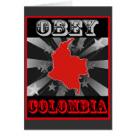 Obey Colombia Greeting Cards