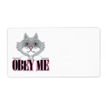 Obey Me: Cat Personalised Shipping Label