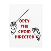 Obey the Choir Director Postcards