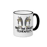 Obey The Crazy Penguins Mugs - Customized