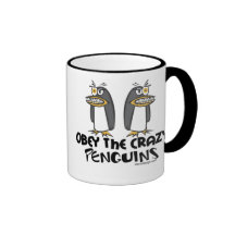 Obey The Crazy Penguins Mugs - Customized