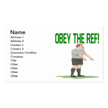Obey The Ref Business Card Templates