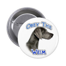 Obey the Weimaraner Button