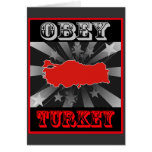 Obey Turkey Greeting Cards