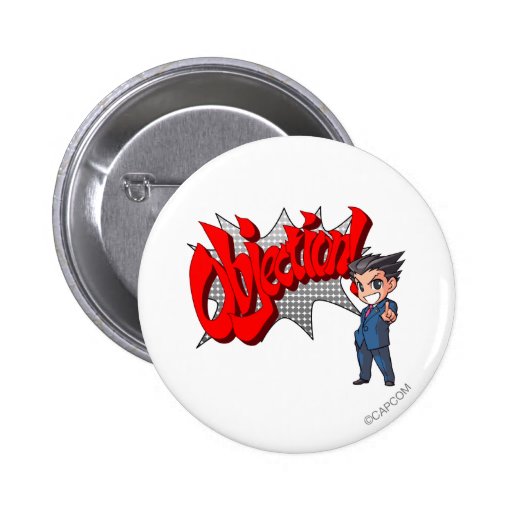 Objection! Phoenix Wright Chibi Buttons