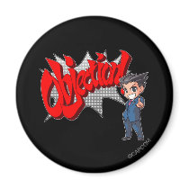 Objection! Phoenix Wright Chibi Magnet