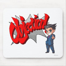 Objection! Phoenix Wright Chibi Mousepad