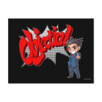 Objection! Phoenix Wright Chibi Post Cards