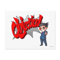 Objection! Phoenix Wright Chibi Post Cards