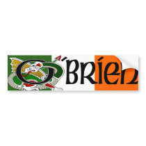 O'Brien Dragon Irish Flag Bumper Sticker
