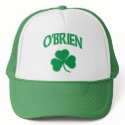 O'brien Irish Shamrock t shirt hats