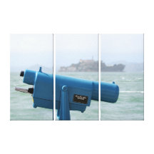 Observation Viewer Alcatraz Stretched Canvas Print