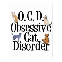 Obsessive Cat Disorder Postcards